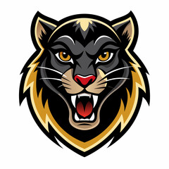 Aggressive Black Panther Logo – Minimalist and Dynamic Panther Icon for Professional Branding, Wildlife Conservation, Sports Teams, and Premium Fashion Labels with Bold and Powerful Design