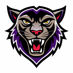 Aggressive Black Panther Logo – Minimalist and Dynamic Panther Icon for Professional Branding, Wildlife Conservation, Sports Teams, and Premium Fashion Labels with Bold and Powerful Design