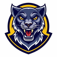 Aggressive Black Panther Logo &ndash; Minimalist and Dynamic Panther Icon for Professional Branding, Wildlife Conservation, Sports Teams, and Premium Fashion Labels with Bold and Powerful Design