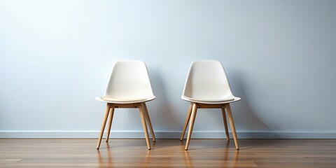 Two modern chairs lined up in a row , furniture, design, interior, seating, minimalistic, contemporary, empty, room, office, home