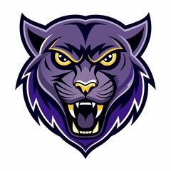 Aggressive Black Panther Logo – Minimalist and Dynamic Panther Icon for Professional Branding, Wildlife Conservation, Sports Teams, and Premium Fashion Labels with Bold and Powerful Design