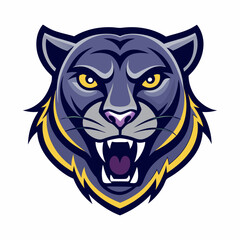 Aggressive Black Panther Logo – Minimalist and Dynamic Panther Icon for Professional Branding, Wildlife Conservation, Sports Teams, and Premium Fashion Labels with Bold and Powerful Design