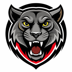 Aggressive Black Panther Logo – Minimalist and Dynamic Panther Icon for Professional Branding, Wildlife Conservation, Sports Teams, and Premium Fashion Labels with Bold and Powerful Design