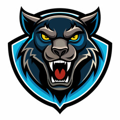 Aggressive Black Panther Logo – Minimalist and Dynamic Panther Icon for Professional Branding, Wildlife Conservation, Sports Teams, and Premium Fashion Labels with Bold and Powerful Design