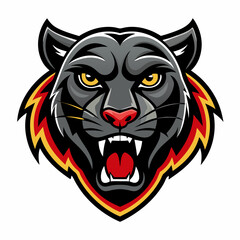 Aggressive Black Panther Logo – Minimalist and Dynamic Panther Icon for Professional Branding, Wildlife Conservation, Sports Teams, and Premium Fashion Labels with Bold and Powerful Design