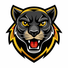 Aggressive Black Panther Logo &ndash; Minimalist and Dynamic Panther Icon for Professional Branding, Wildlife Conservation, Sports Teams, and Premium Fashion Labels with Bold and Powerful Design