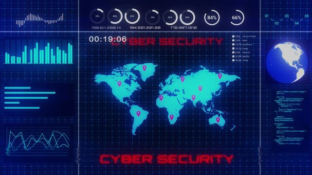 Cyber attack warning message. Flashing warning sign cyber security fraud prevention technology. Cybersecurity, Digital Screen Protection, Security Locks, Data Privacy, Virus code software hack
