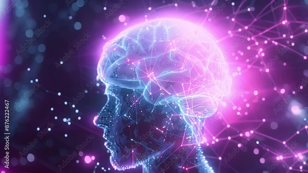 Poster a communication device implanted in the brain allowing for instant telepathic connections with anyon