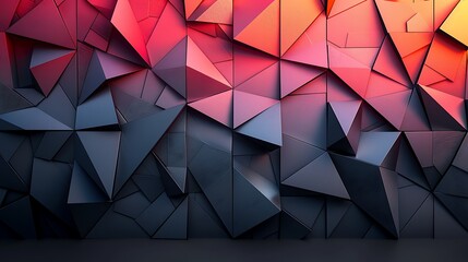 An abstract geometric background with gradient hexagonal honeycombs, transitioning from purple to pink to magenta, arranged in a chaotic yet harmonious pattern.