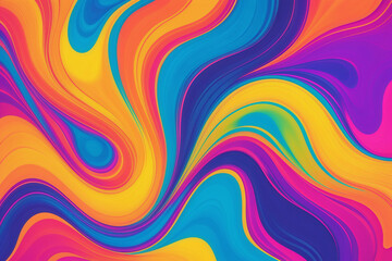 Fototapeta premium Colorful acidic fluid poster background