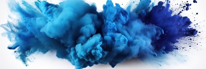 Fototapeta premium Abstract Blue Ink Explosion