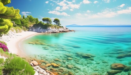 Naklejka premium beach with water