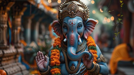 Obraz premium hindu mythology god ganesh.illustration