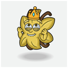 Vanilla Mascot Character Cartoon With Happy expression. For brand, label, packaging and product.