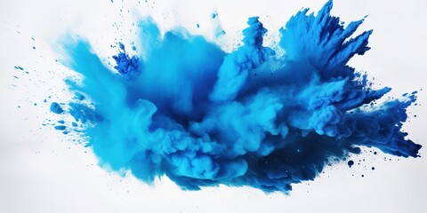 Blue Ink Explosion Abstract Photography