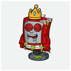 Sour Diesel  Mascot Character Cartoon With Sleep expression. For brand, label, packaging and product.