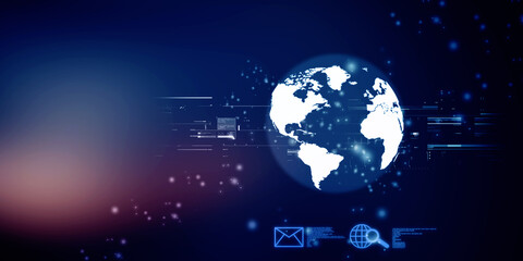 2d illustration world map abstract background