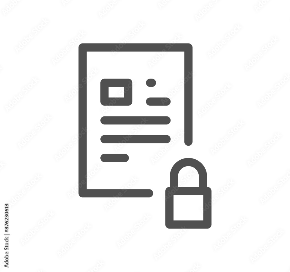 Poster document icon outline and linear vector.