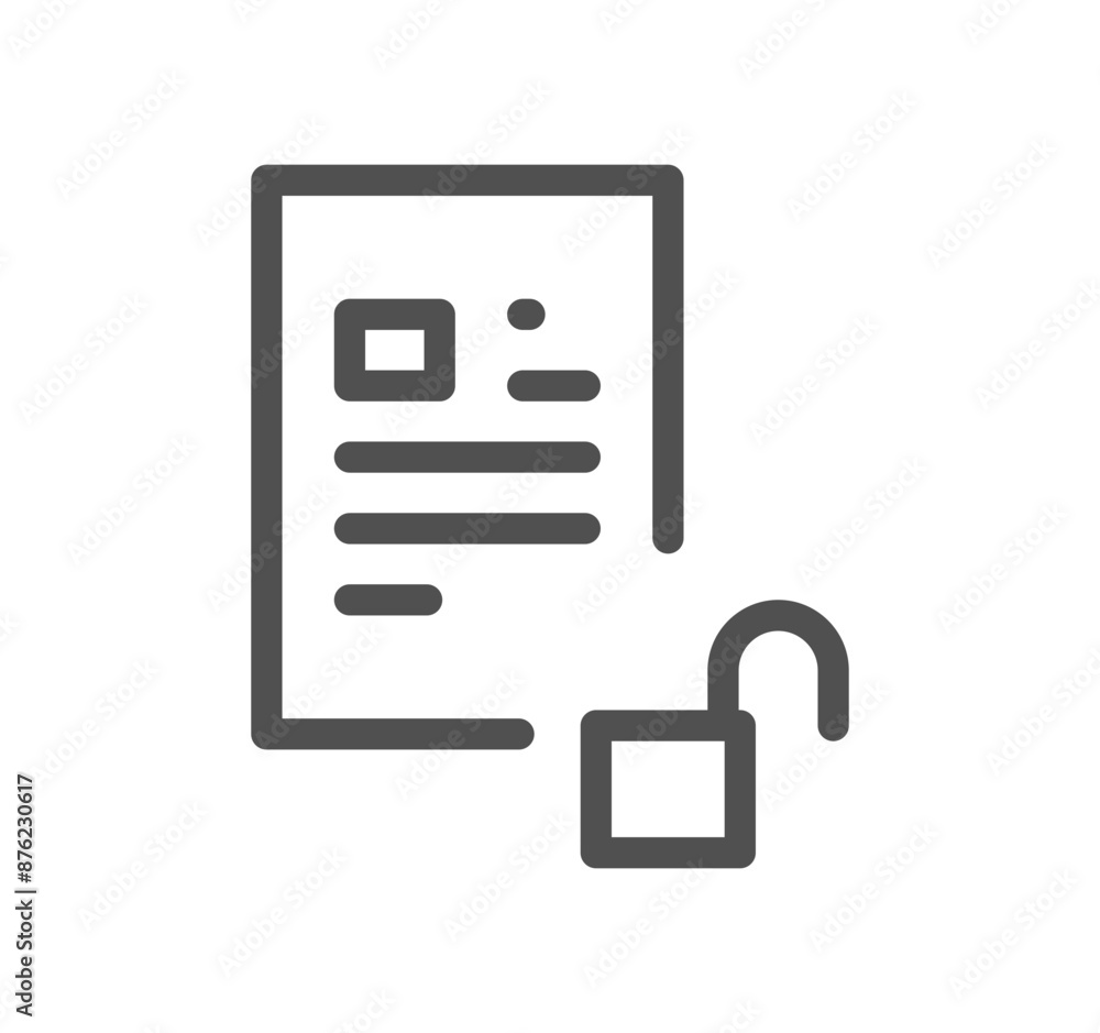 Poster document icon outline and linear vector.
