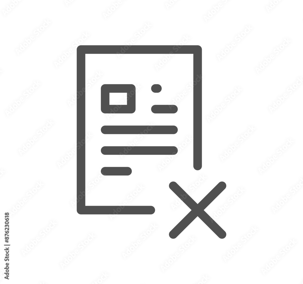 Poster document icon outline and linear vector.