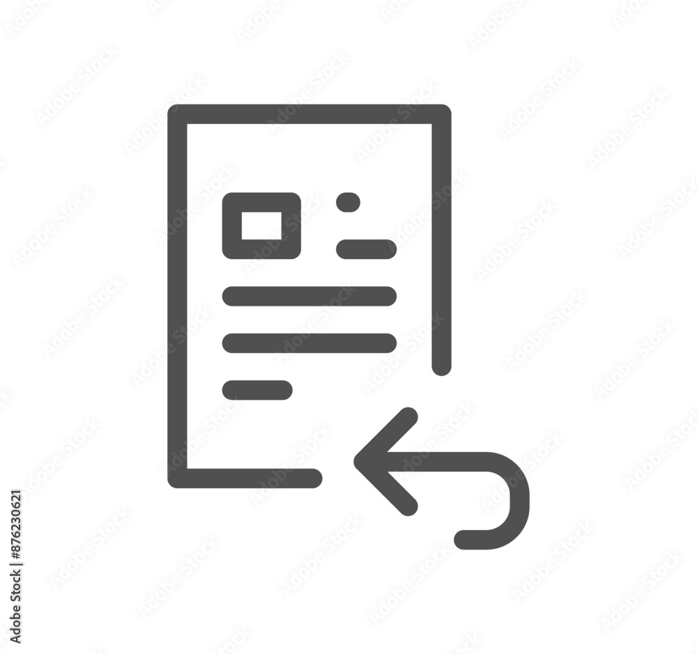Poster document icon outline and linear vector.