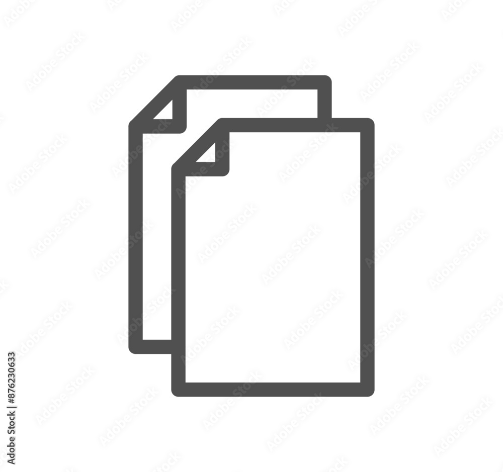Poster document icon outline and linear vector.