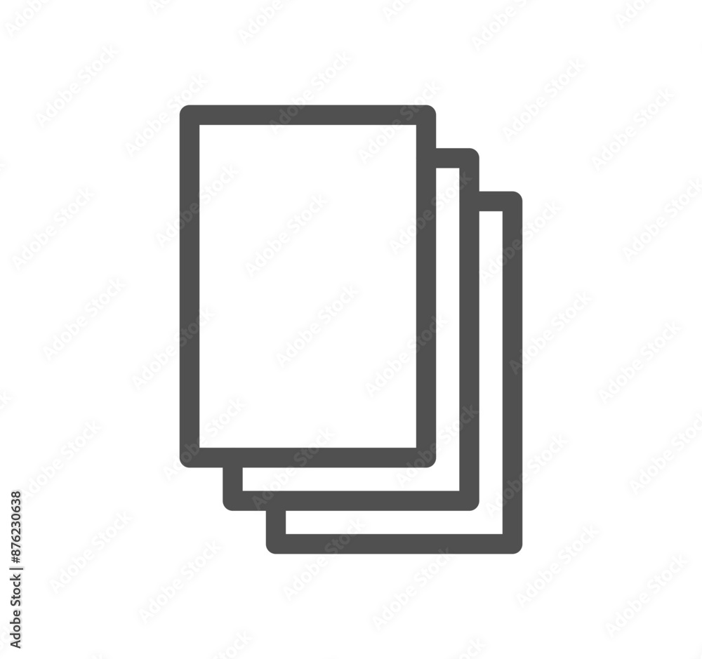 Poster document icon outline and linear vector.