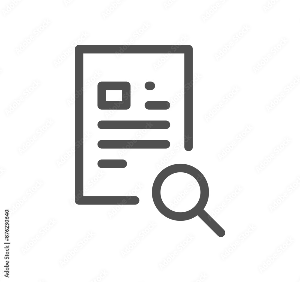 Poster document icon outline and linear vector.