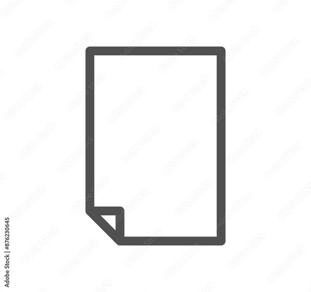 Poster document icon outline and linear vector.
