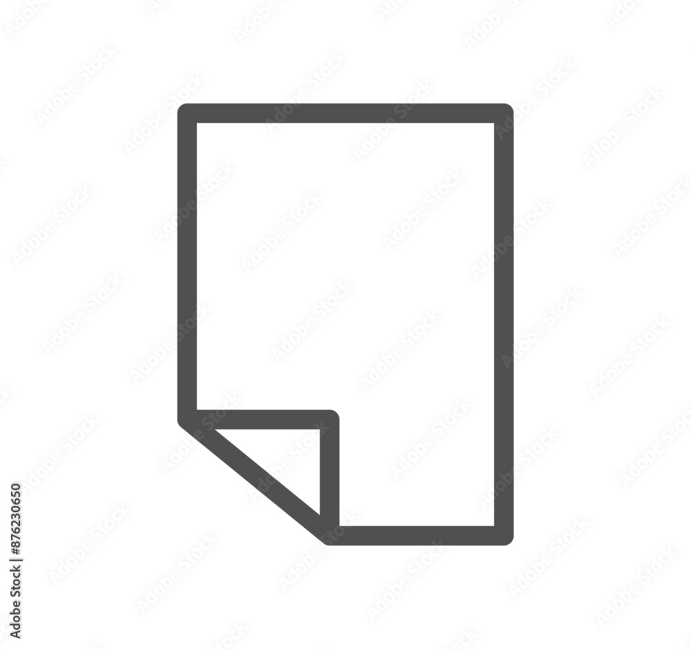 Poster document icon outline and linear vector.