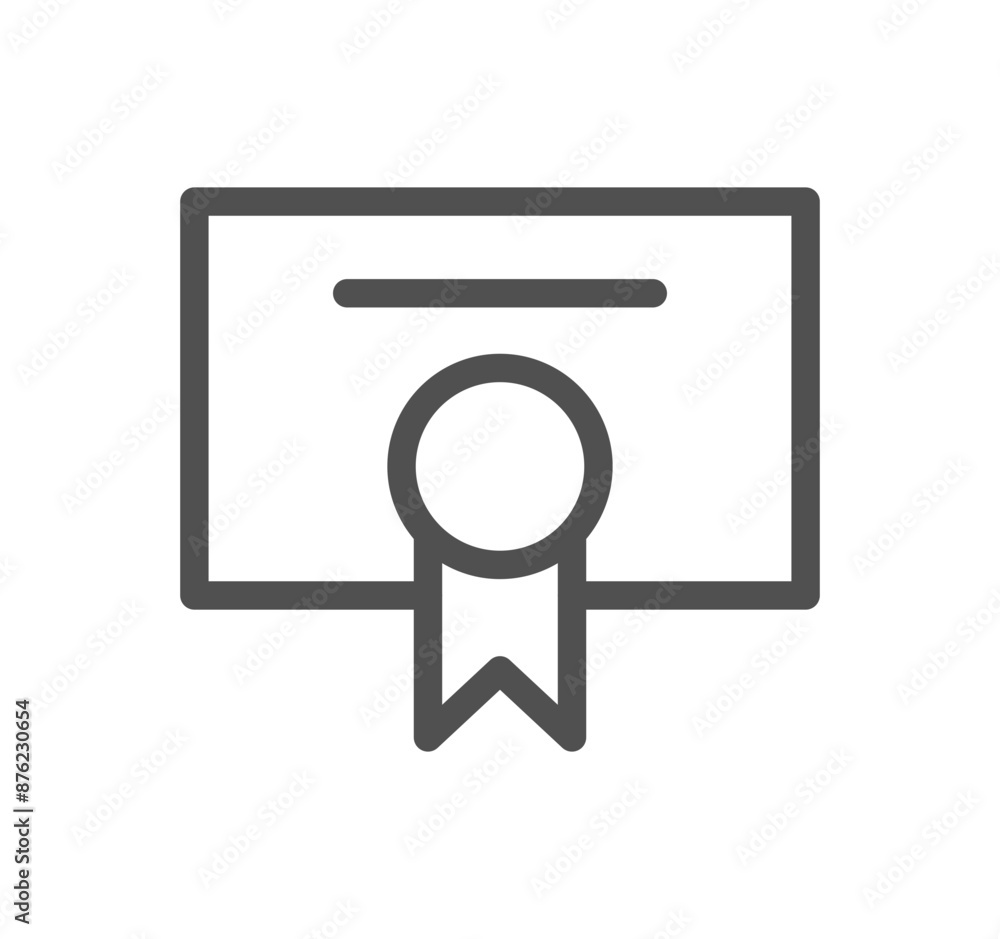 Poster document icon outline and linear vector.