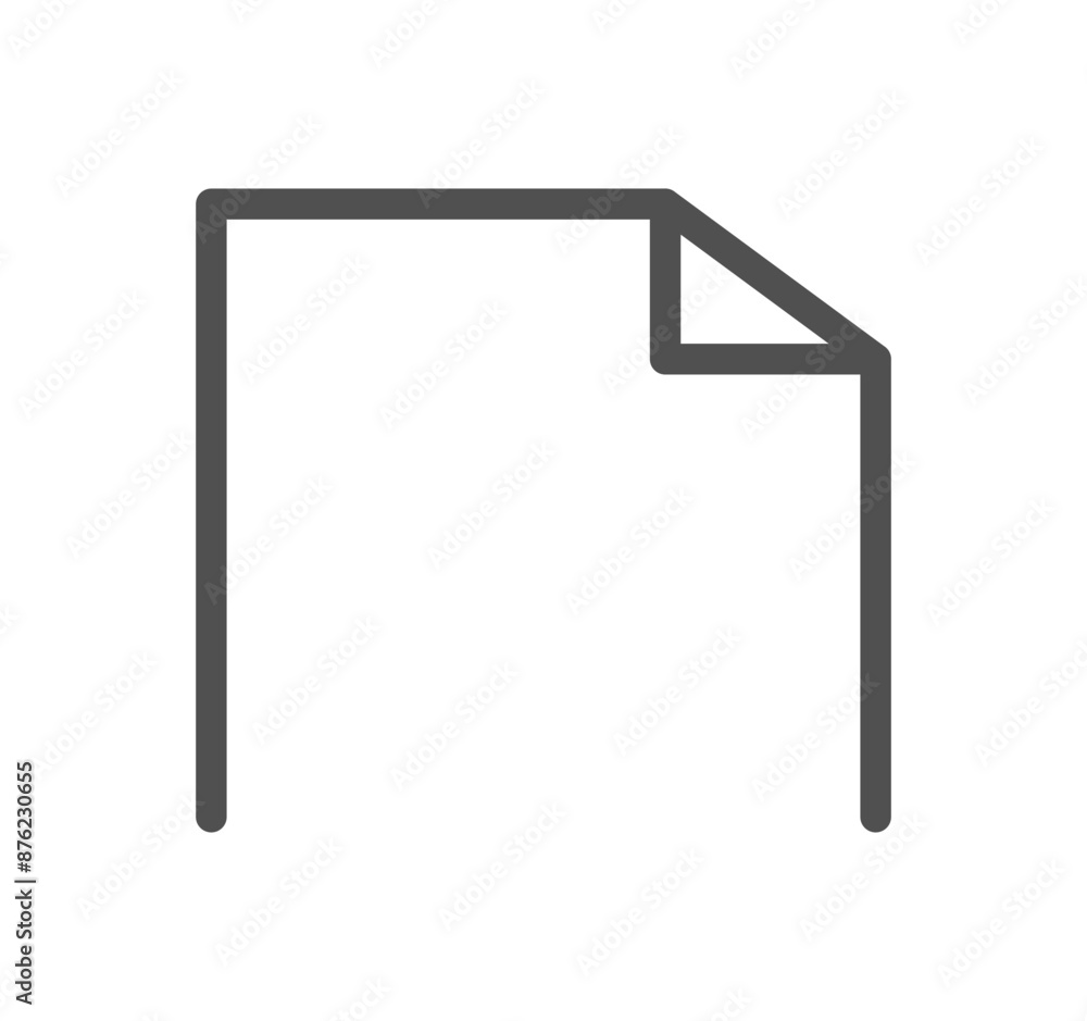 Poster document icon outline and linear vector.