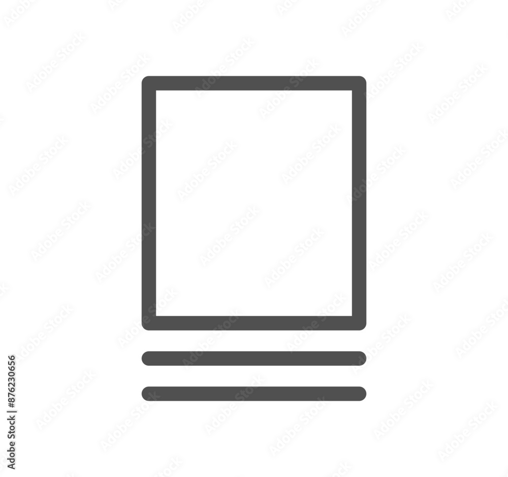 Poster document icon outline and linear vector.
