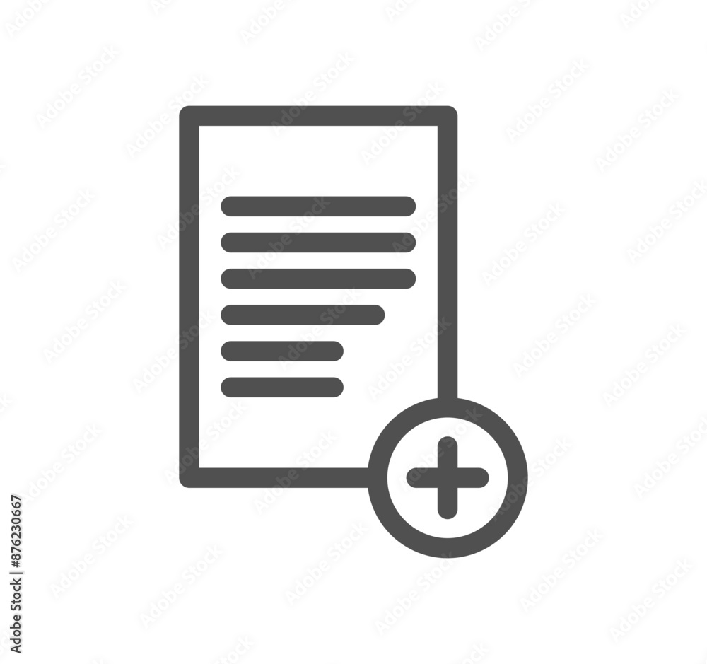 Poster document icon outline and linear vector.