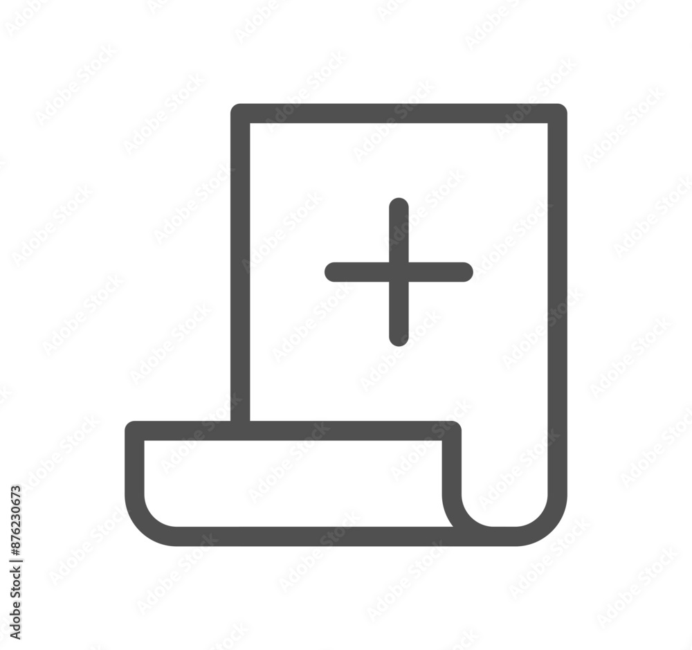 Poster document icon outline and linear vector.