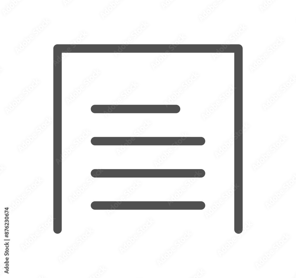 Poster document icon outline and linear vector.