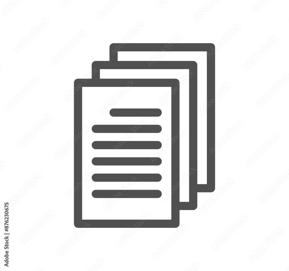 Poster document icon outline and linear vector.