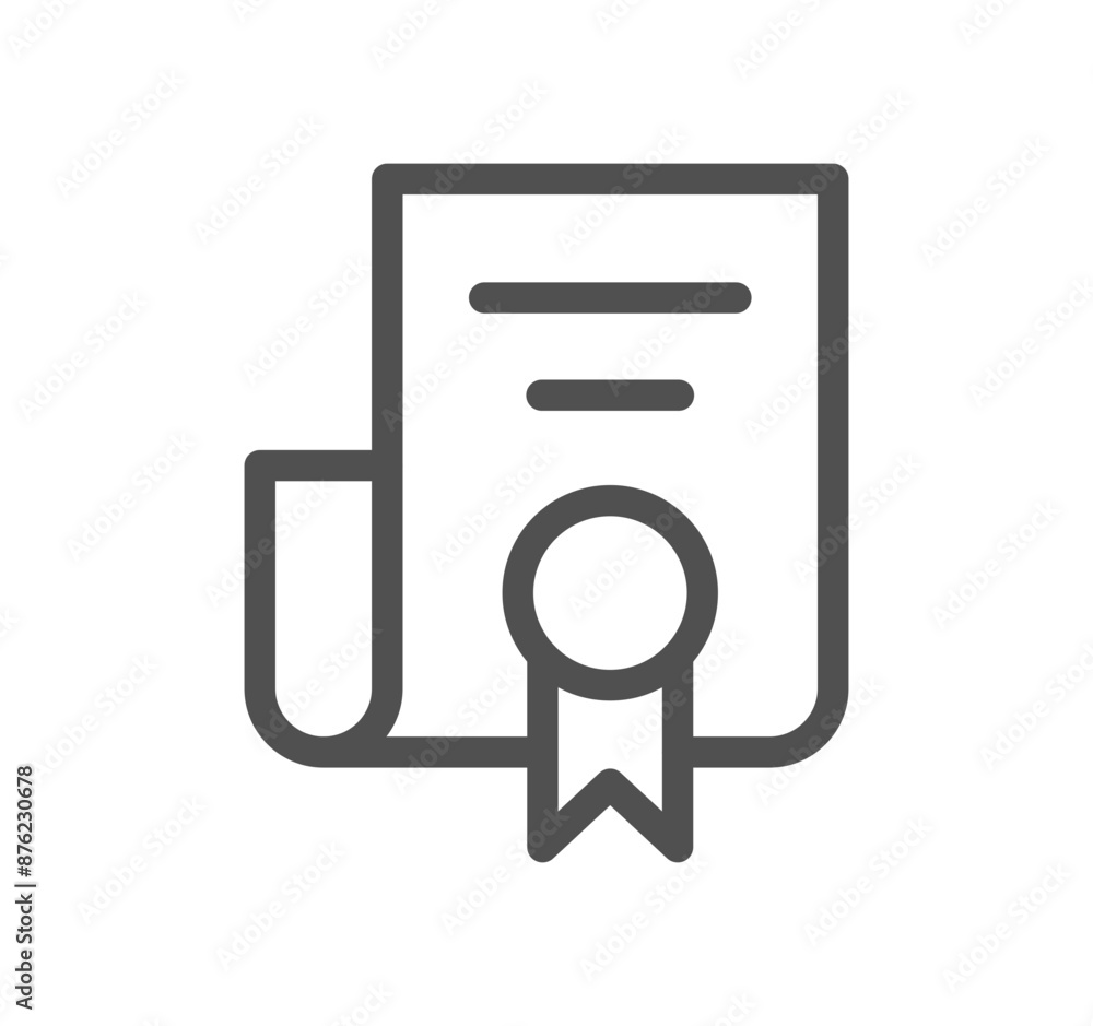 Poster document icon outline and linear vector.