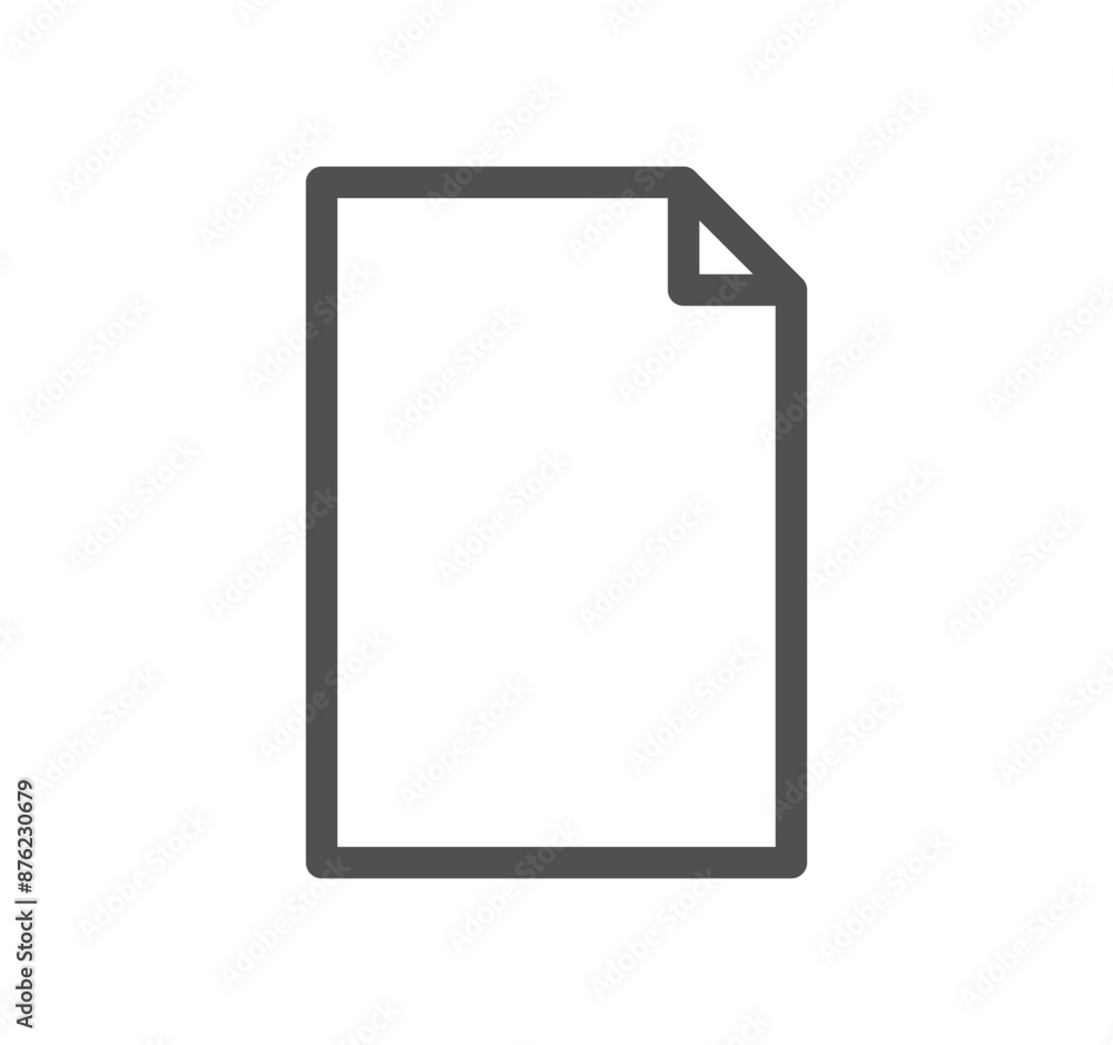 Poster document icon outline and linear vector.
