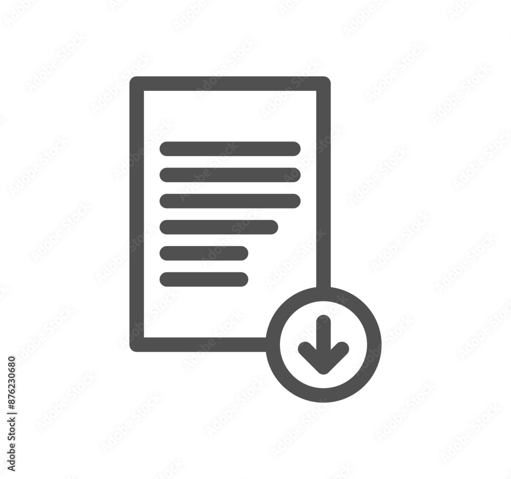 Poster Document icon outline and linear vector.	
