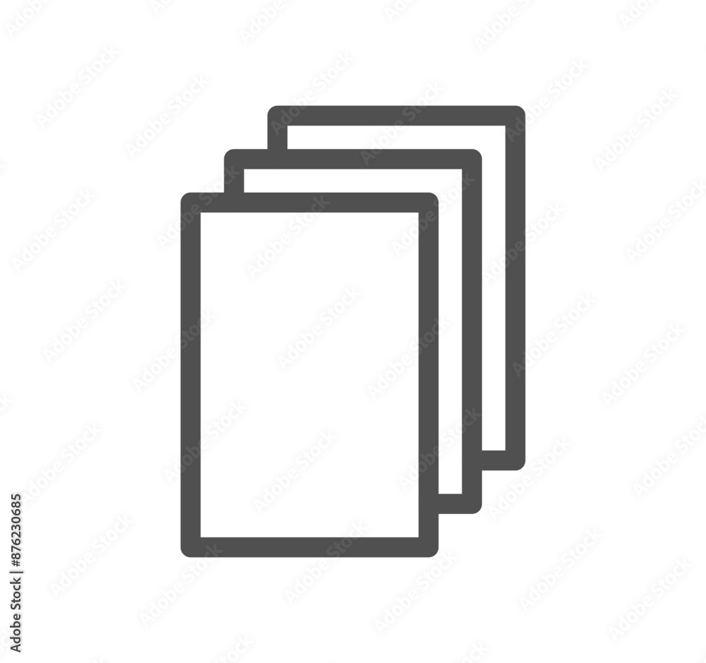Poster document icon outline and linear vector.