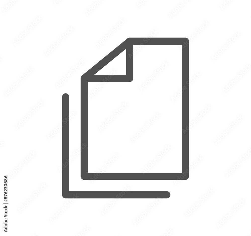 Poster document icon outline and linear vector.