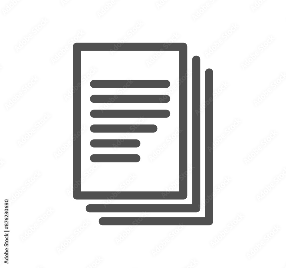 Poster Document icon outline and linear vector.	
