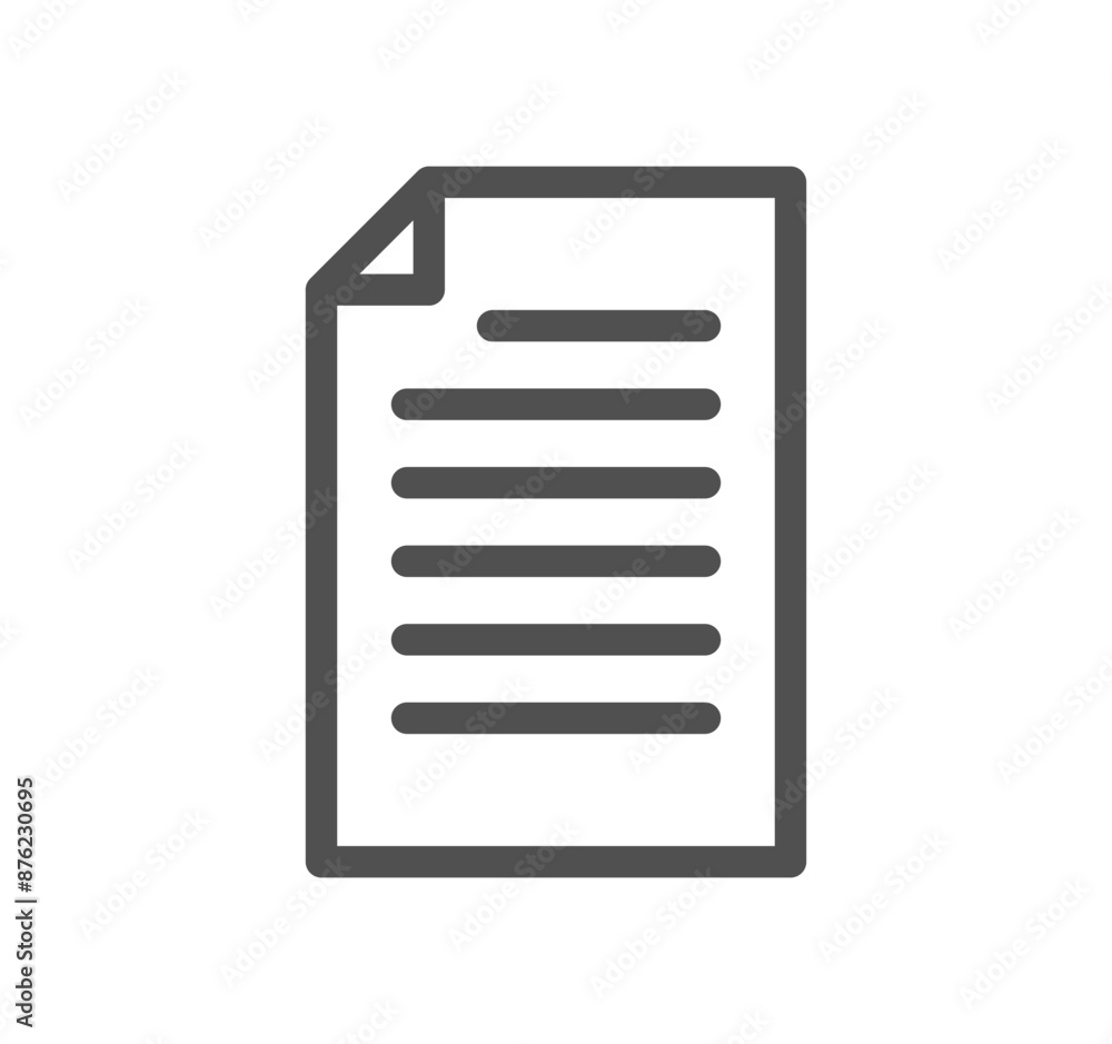 Poster document icon outline and linear vector.