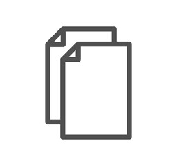 Document icon outline and linear vector.	
