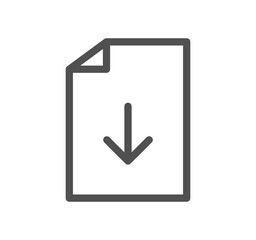 Document icon outline and linear vector.	
