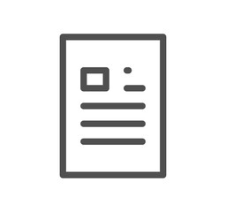 Document icon outline and linear vector.	
