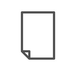 Document icon outline and linear vector.	
