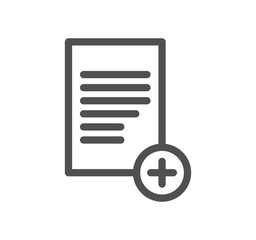Document icon outline and linear vector.	
