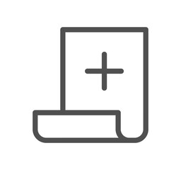 Document icon outline and linear vector.	
